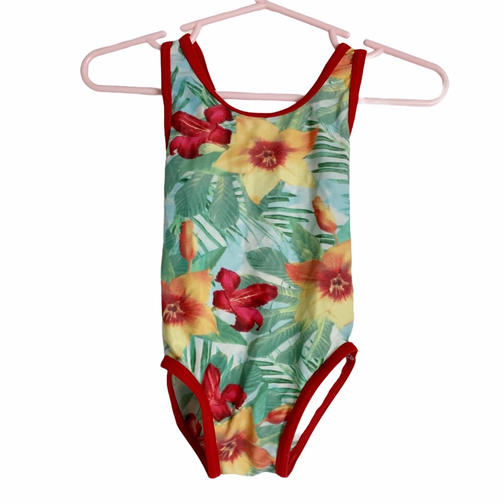 🔥 Tommy Hilfiger Baby Girl's Floral 1-Piece Swimsuit